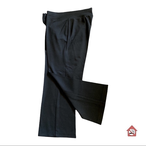 JERSEY KNIT Black Wide Leg Drawstring Pull-On Pants Size XL Excellent Co… - Picture 2 of 6